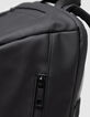 Schwarzer Nylon-Rucksack mit Wax-Effekt f&uuml;r Herren-3