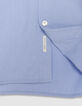 Loses Hemd blau Bio-Baumwolle Herren-8