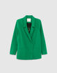 Weidegroene blazer gekruiste knoopsluiting I.Code-3