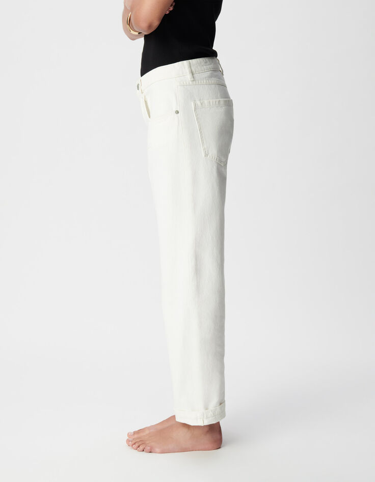 Anders Damen 7/8 Straight White Jeans-4