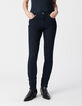 Damen slim Dunkelblaue chain back Jeans-2