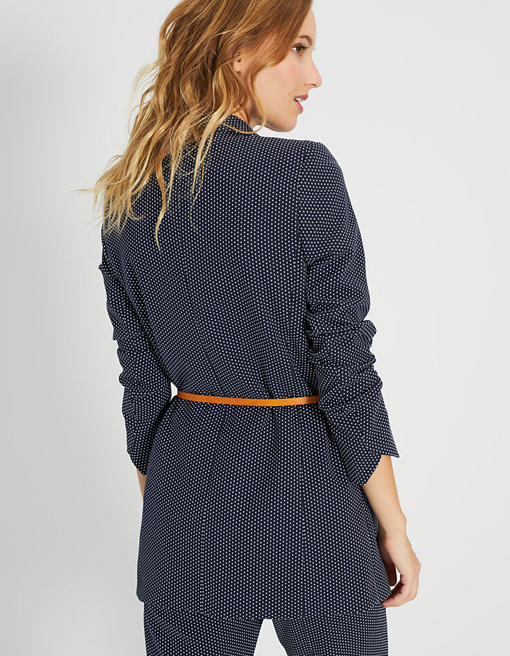 Marine colbert in jacquard met kruisjes I.Code-3