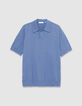 Poloshirt kurzarm blau geflammt Mesh Herren-6