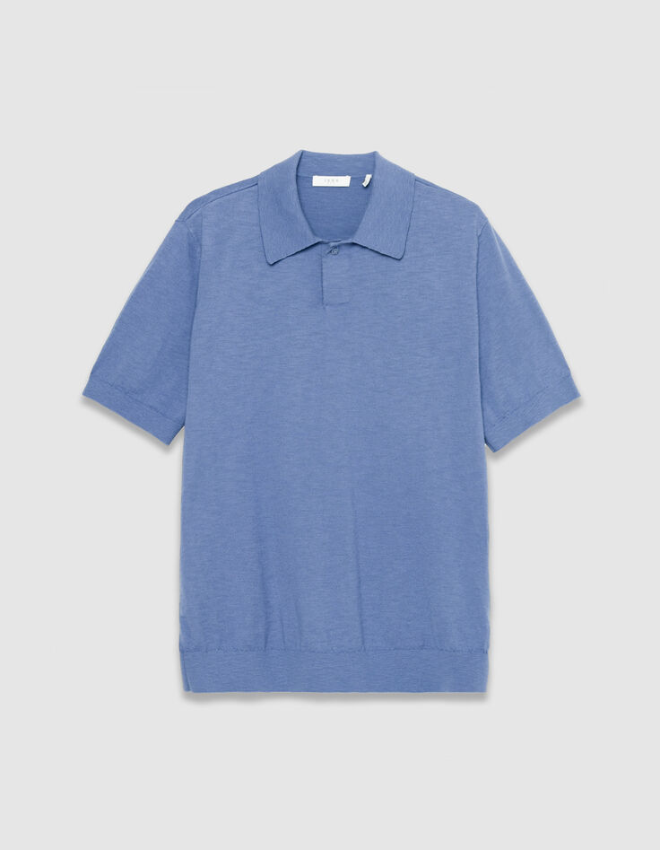 Poloshirt kurzarm blau geflammt Mesh Herren-6