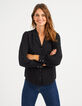Schwarze Bluse mit bestickten Manschetten I.Code-5