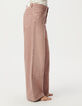 Rosa weite Damenjeans hoher Bund MILA-4