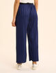 Pantalon large indigo plissé I.Code-4