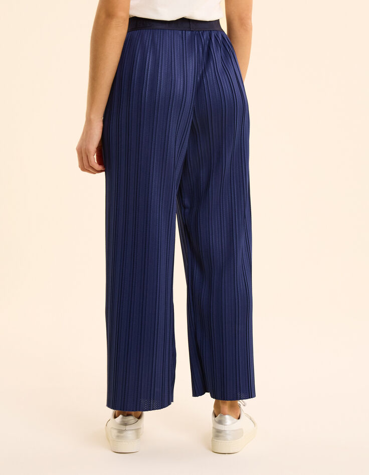 Pantalon large indigo plissé I.Code-4