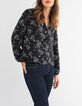Camisa negra leopardo floral I.Code-1