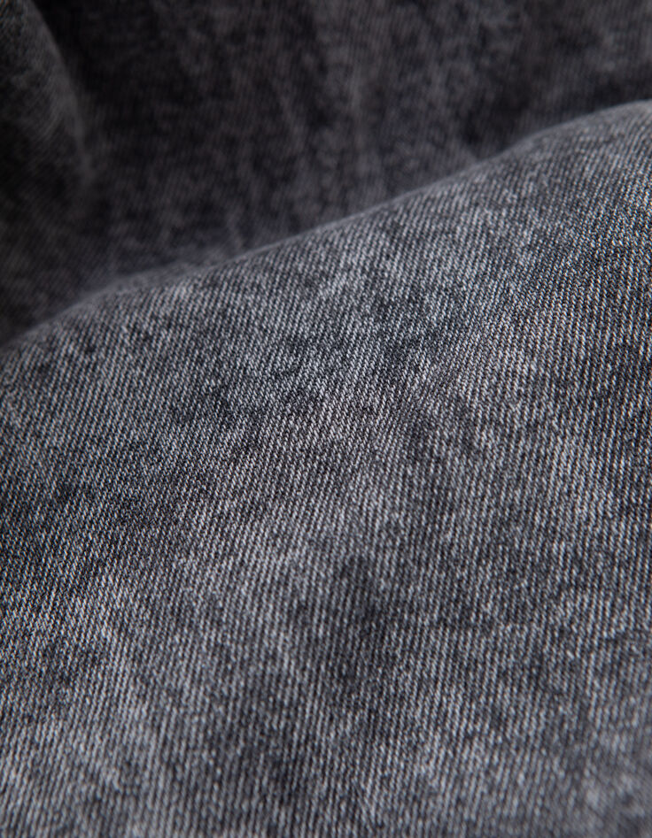 Ausgestellte schwarze Damen-Cargo-Jeans in Washed-Optik -7