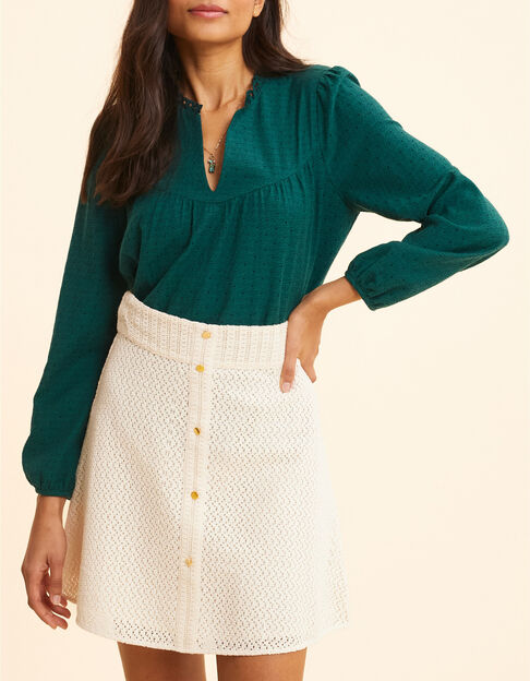 Falda corta crudo encaje I.Code