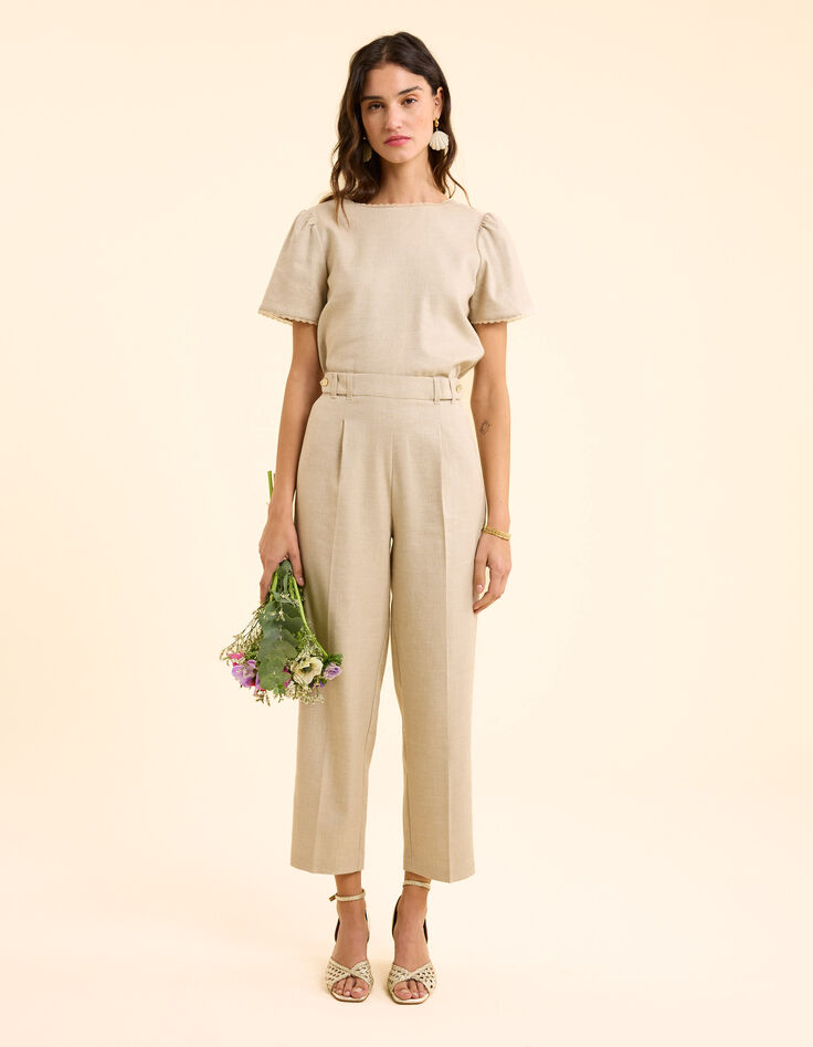 Pantalon de costume beige doré I.Code-2