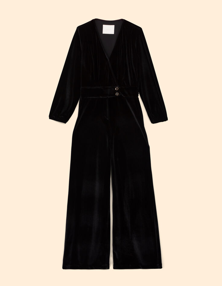 Combinaison noire panne de velours I.Code-6