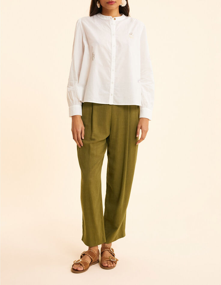 Chemise blanche broderies couleurs I.Code-7