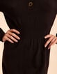 Robe manches longues noire tricot détails lurex I.Code-7 Robe manches longues noire tricot détails lurex I.Code-7