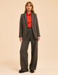 Veste de tailleur grise motif chevrons I.Code-8
