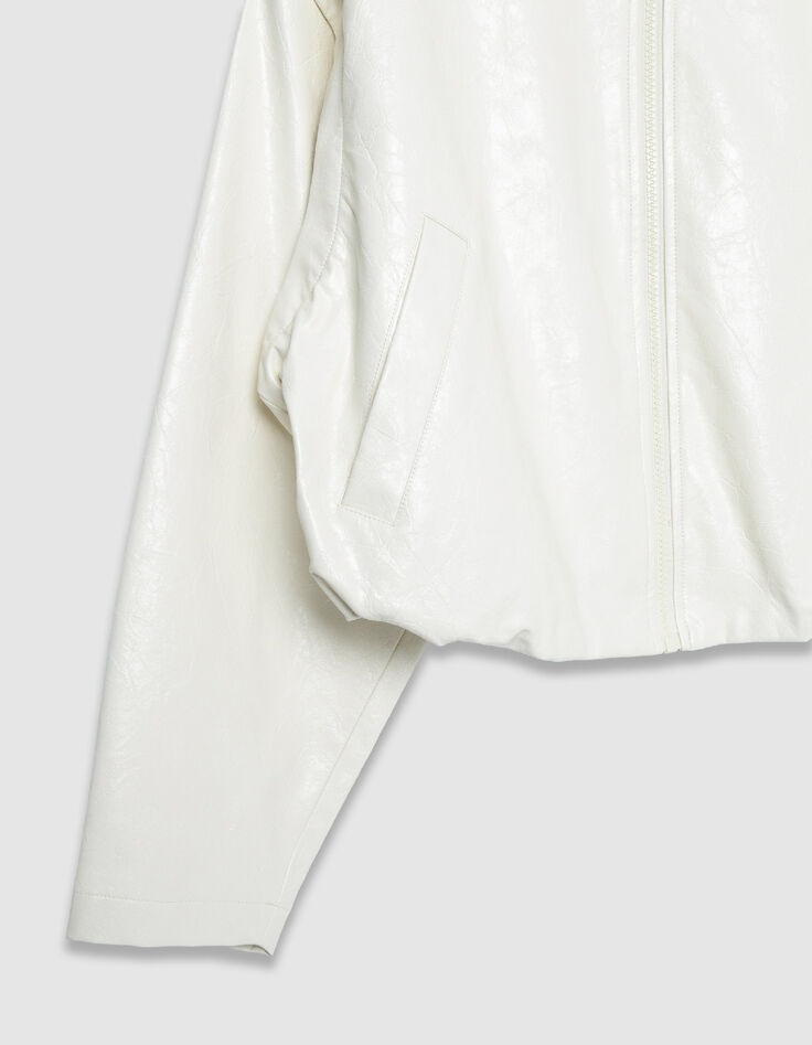 Wei&szlig;e Rockjacke f&uuml;r Damen mit abnehmbaren &Auml;rmeln-8