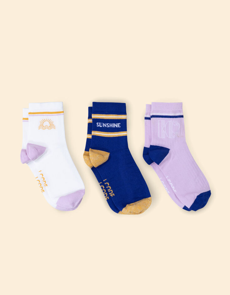 Calcetines blancos, azules y parma I.Code-1