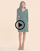 Groene jurk lurex honingraattricot I.Code-2