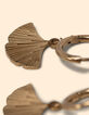 I.Code ginko leaf hoop earrings-4