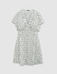 Wei&szlig;es Damenkleid mit Punkteprint-5