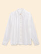 Ecru hemdblouse maxi geborduurde kraag I.Code-6