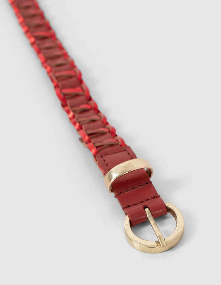Candy Red Flechtledergürtel I.Code-2