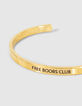 Bangle Up x I.Code engraved gold metal fine bangle-4