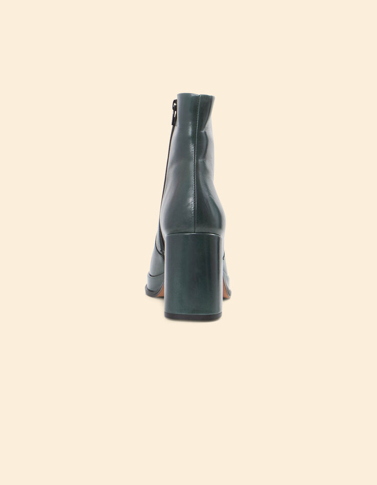 I.Code night green leather boots-3 I.Code night green leather boots-3