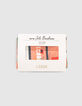 Quadratischer Schal mit Message in Water Pink I.Code-6