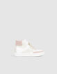 Baskets dorées, blanches et roses en cuir I.Code-2