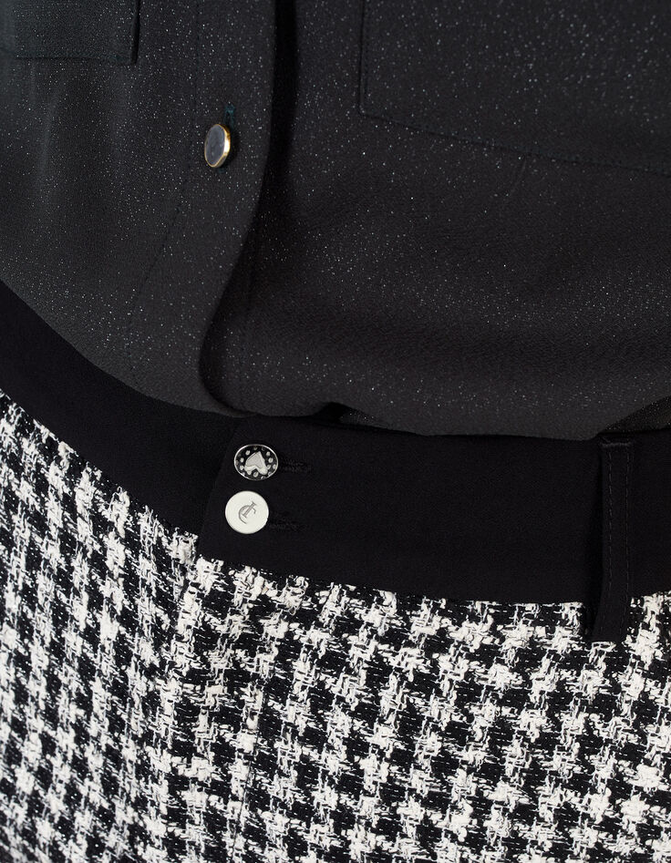 Shorts negros lana pata de gallo I.Code-4