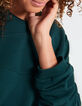 I.Code imperial green sweatshirt dress with slogan on back-4