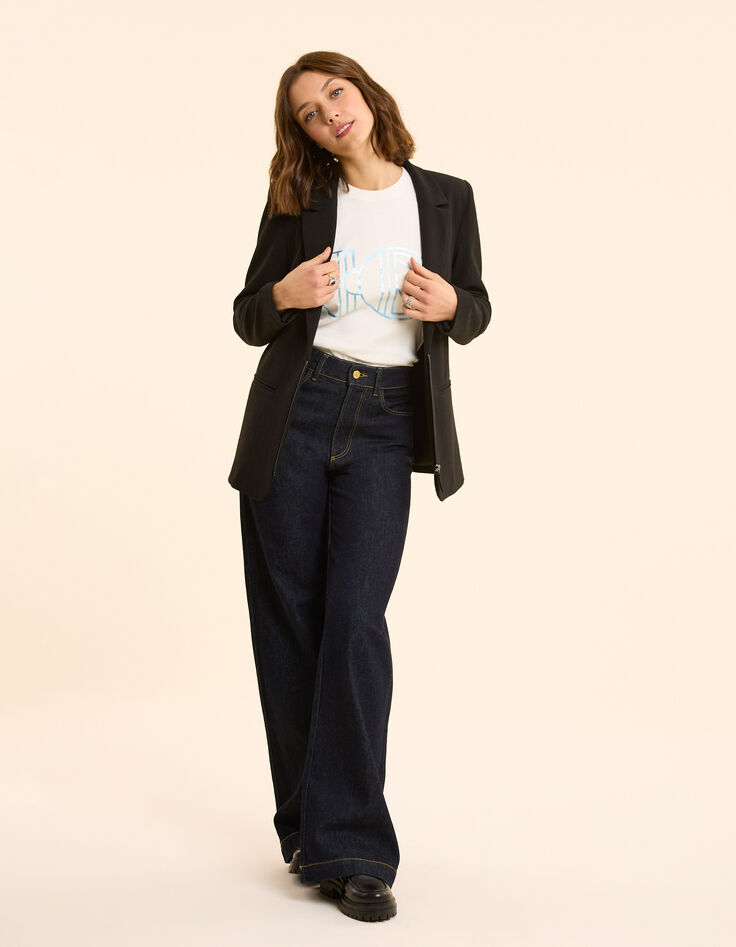 T-shirt manches courtes blanc maxi monogramme I.Code-3