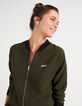 I.Code black and khaki reversible baseball jacket-2