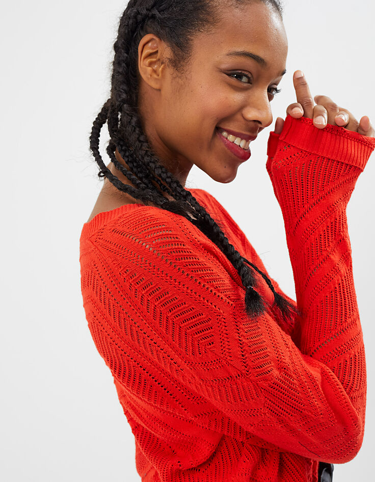 Pull  en maille ajourée I.Code-1