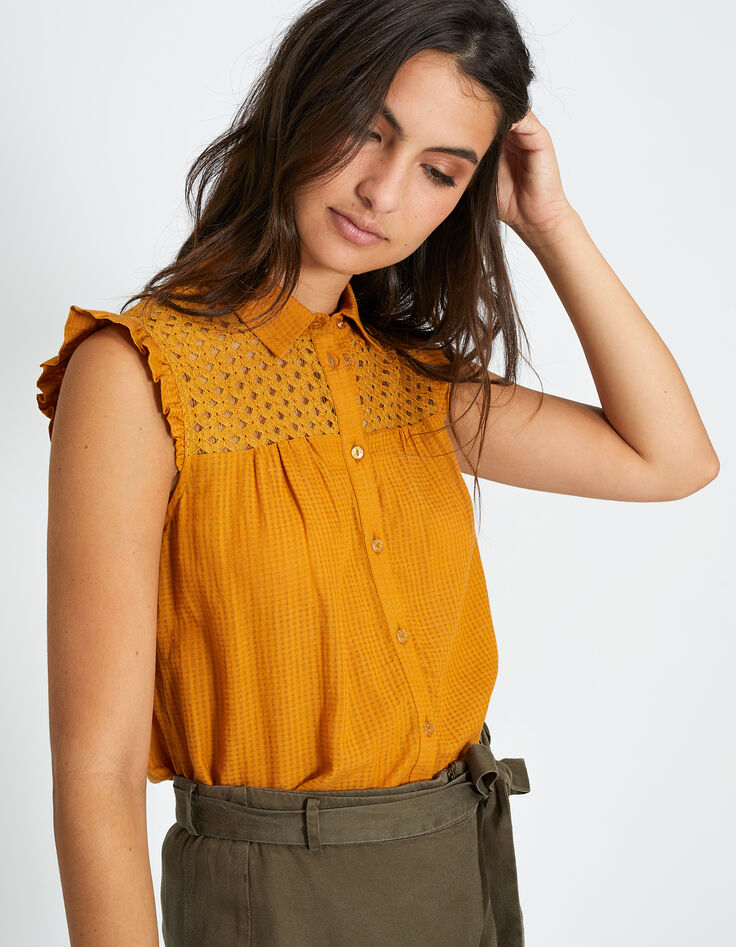 Gelbe Bluse ohne Ärmel I.Code-3 Gelbe Bluse ohne Ärmel I.Code-3