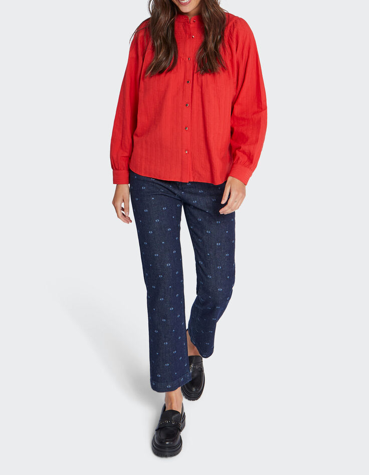 Blusa carmín invierno mangas raglán I.Code -1