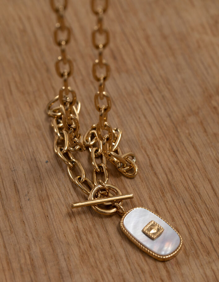 Collier chaînette médaillon avec pendentif I.Code-4