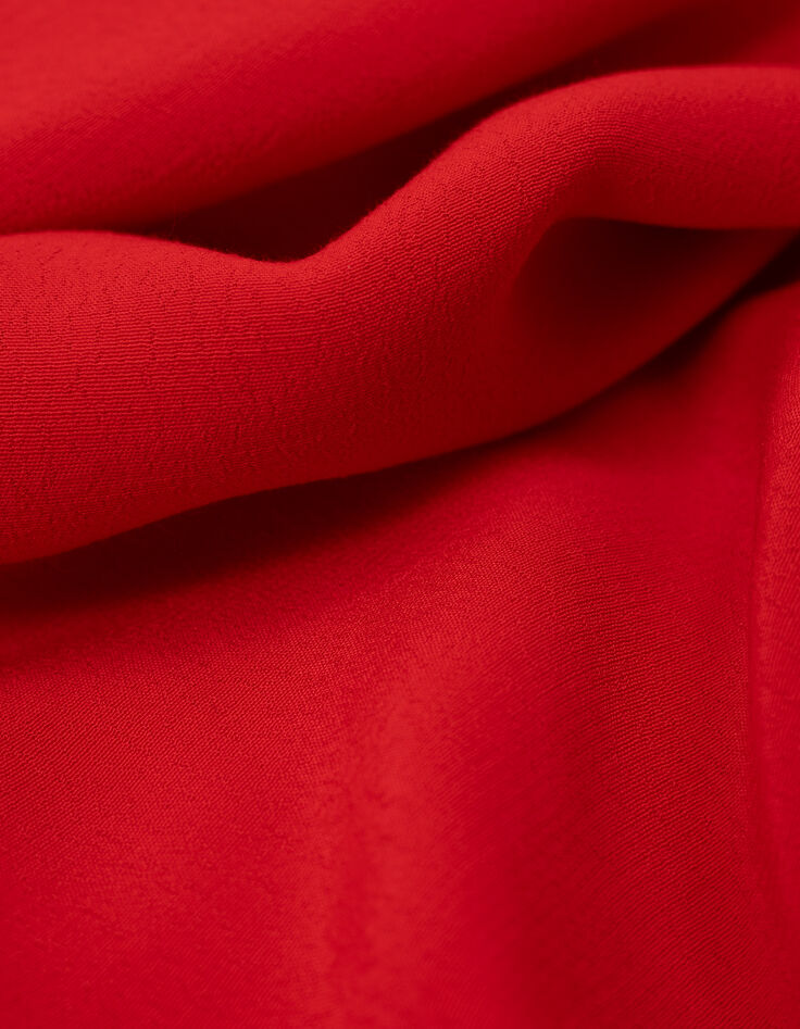 Chemise rouge fluide détail tresses I.Code-8