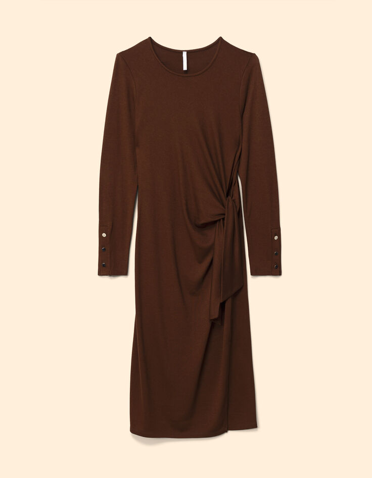I.Code brown long tube dress to tie on side-7 I.Code brown long tube dress to tie on side-7