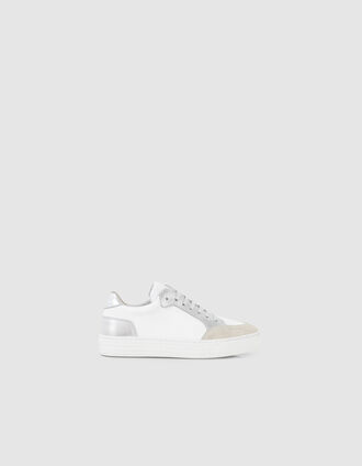 Sneakers basses nickele, blanc et gris I.Code