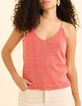 Top fines bretelles rose tricot paillet&eacute; I.Code-1