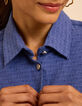 Robe chemise bleue jacquard fantaisie I.Code-5