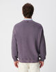 Sweat parma verwaschene Stickerei aus Fleece Herren-3