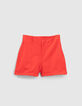 I.Code cherry shorts with seaming on front-5