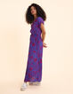 Robe longue indigo imprimé palmiers I.Code-1