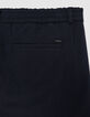 Herren slim navy elastischer Bund Jogpants-9