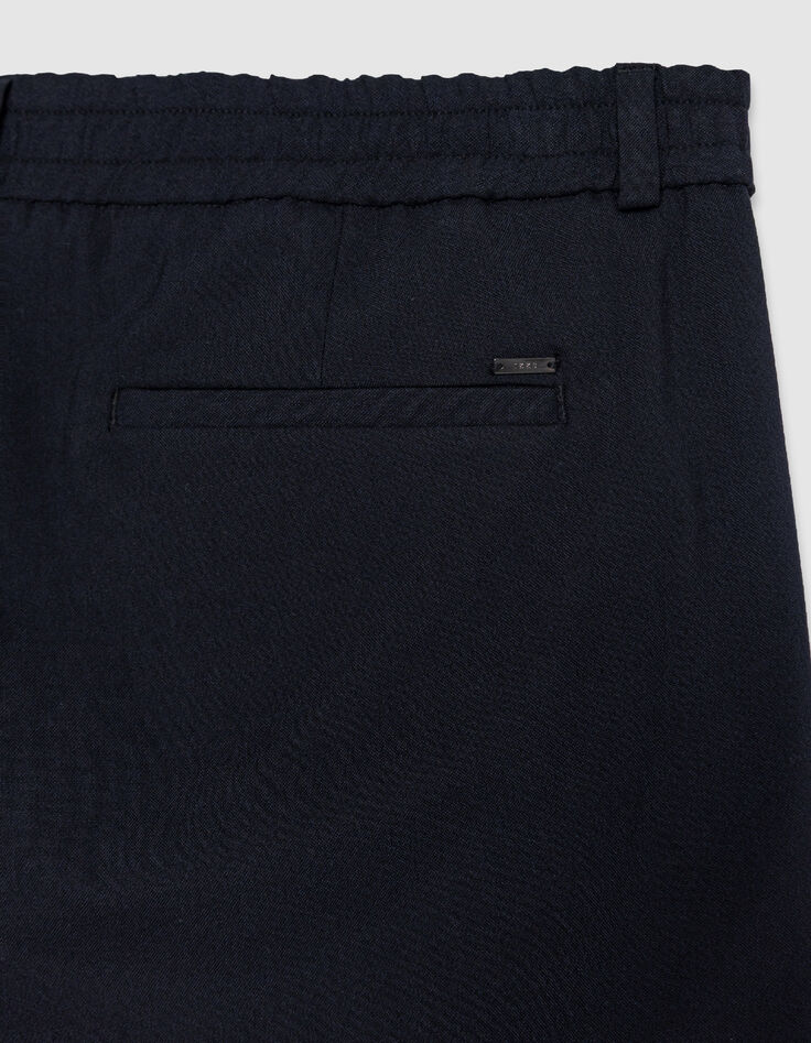Herren slim navy elastischer Bund Jogpants-9