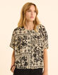 Ecru Pflanze Bandana Druck Top I.Code-2